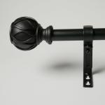 2m Black Nickel Adjustable Bay Window Curtain Rods