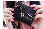 2016 new Korean bow kitty purse small pendant short wallet cute girls zipper