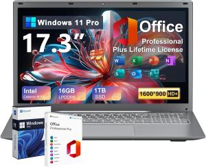 Wholesale 17.3 Inch Windows Laptop Computer Intel 4-Core N100 HD Display Windows 11 Pro Laptop from china suppliers
