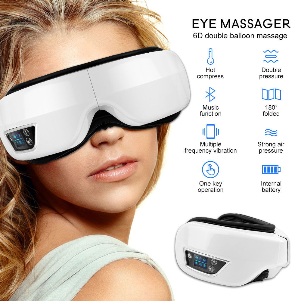 Heat 2022 Upgraded Rechargeable Smart Eye Massager With 3 Modes For Relax And Reduce Eye Strain Dry Eye