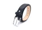 Pin Buckle Black Genuine Leather Casual Dress Belt For Business Men
