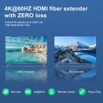 Wholesale Mini 4k HDMI 2.0 KVM USB Over Fiber Extender LC 300 Meters Transmitter