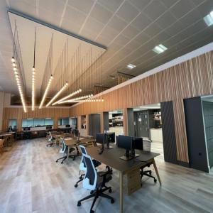 Wholesale 6/2mm Office Veneer Linear Grooved Acoustic Wall Panels Sound Absorption Isolation Board from china suppliers
