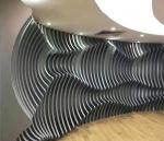 Extruded Aluminum Baffle Metal Building Facades Wall Curtain Customized Pattern