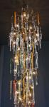 Customized Colored Glass Pendant Lamp 110V-240V Easy To Clean