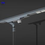 Outdoor Waterproof Motion Sensor Solar Powered Pole Lamp Landscape Street