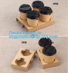 Manufacturer Disposable Take Away Free Samples 4 Paper Cup Holder Tray Carrier