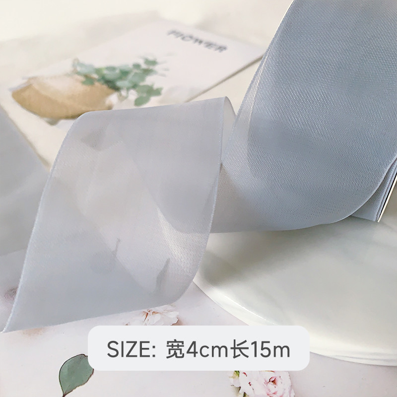 High Density Polyester Organza Ribbon 40mm For Luxury Gift Packing