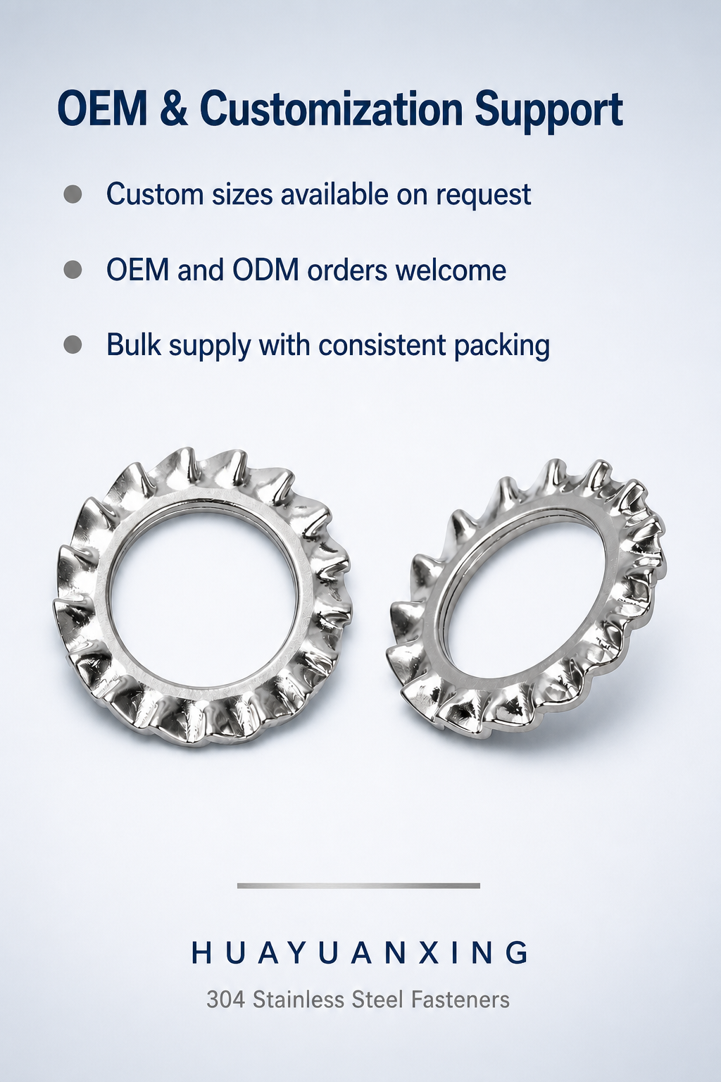 304 stainless steel multi-tooth locking washer internal and external serrated locking washer M6/M8/M10 fastener