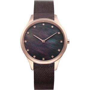 Wholesale Black Shell Diamond Face Watch , Diamond Wrist Watch With Mesh Strap from china suppliers