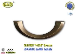 Wholesale Antique bronze H005 Metal Coffin Handles Italy Zinc Alloy Half moon shape old bronze color from china suppliers