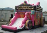 Princess Carriage Inflatable Bouncy Castles With Lead Free PVC Tarpaulin