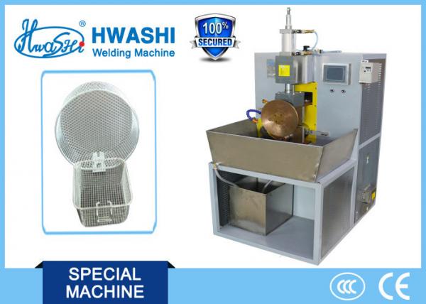 Quality Fry Basket Wire Seam / Rolling Automatic Welding Machine , Wire Basket Spot Welding Machine for sale