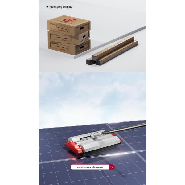 Handheld Mobile Dual Roller Solar Cleaning Brush PV Power System Maintenance Toolings