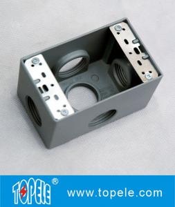 China Weatherproof Electrical Boxes 3 Holes / 5 Holes Single Gang Outlet Boxes Die Cast Metal on sale