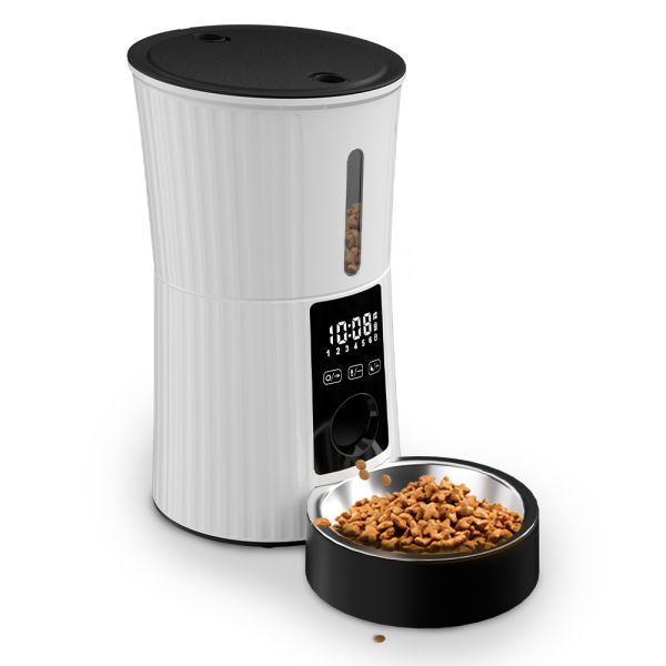 Intelligent Automatic Stainless Steel Portable Feeder Timed Quantitative Anti-Block Dispenser for Cats Dogs Solid Charge