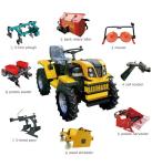18hp Full Time 4x4 Gasoline Mini Tractor With Back Rotary Euro V Certified
