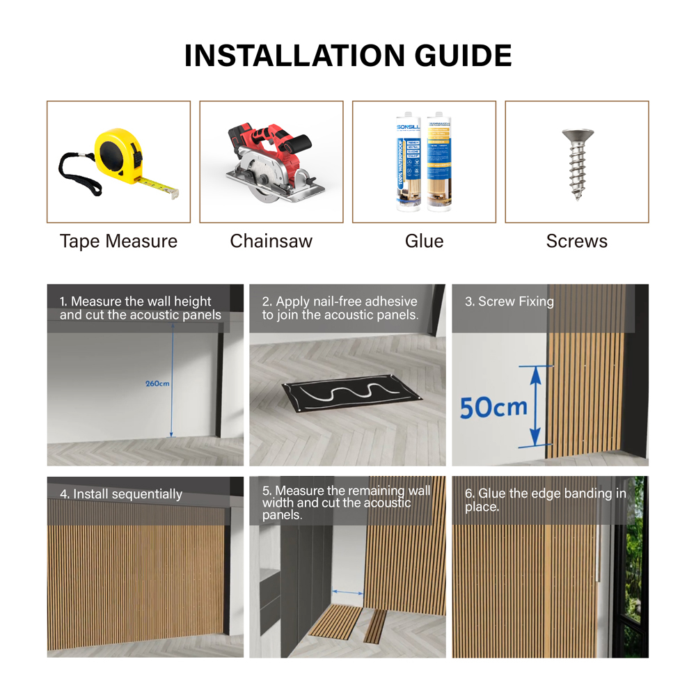 Noise Reducing Fire Resistant Quick Install Acoustic Wall Panel For E-Commerce