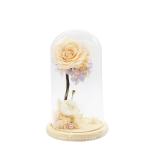 Upscale Dia7-8CM Preserved Rose Glass Dome For Home Decoration