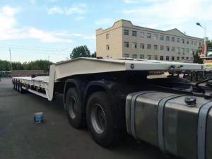 Wholesale Wabco Relay Valve Steel Four-Axle 80ton Lowbed Trailer for Oversized Cargo from china suppliers