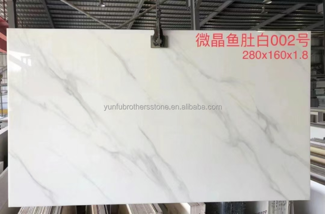 Big Slab White Nano Marble Stone The Optimal Selection for Modern Design Countertop