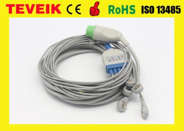 Compatible TM910 Schiller 5 Leads ECG Cable With Round 12 Pin For Medical