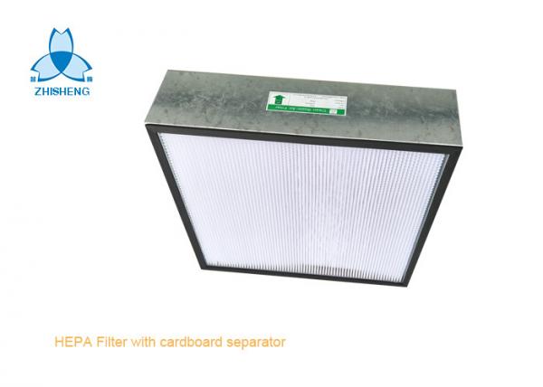 Quality Metal Frame HEPA Filter With Paper Separator For Clean Room Air Shower , Air Handling Unit for sale
