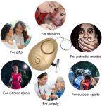 SOS Keychain 140DB 110mA Super Cute Personal Safety Alarm For Elderly Women Men
