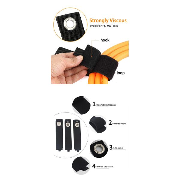 Heavy Duty Elastic Hook and Loop Strap 50mm Width 20 Yards/Roll for Superior Cable Management