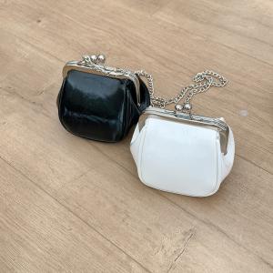 Wholesale Portable Genuine Leather Mini Coin Purse Keychain Shoulder Bag with Chain Sling from china suppliers