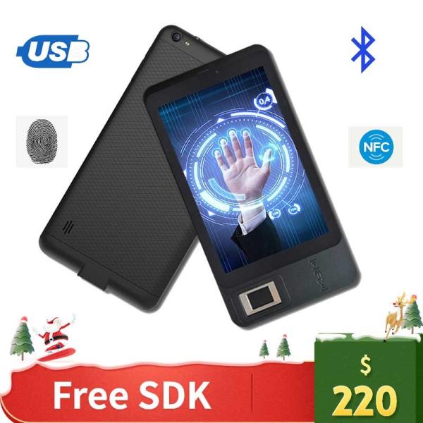 HFSecurity FP07 7 Inch Android Warehouse Barcode 3GScanner Fingerprint Time