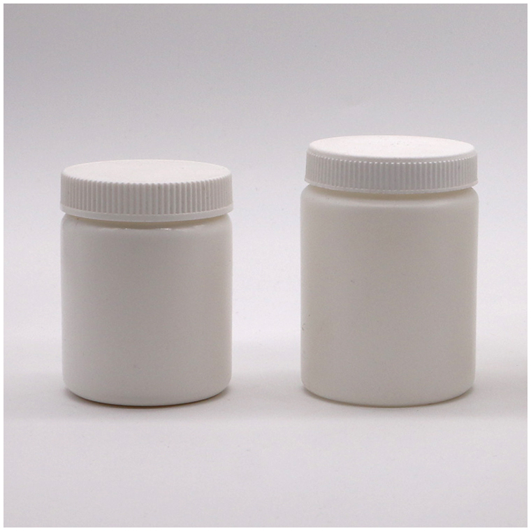 130ml HDPE Plastic Bottle Jar for Vitamin Supplement Capsules Straight Pill Packaging