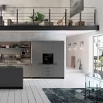 Black Built In Laminate PVC Kitchen Cabinets
