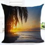 Beach Throw Pillow Covers Seaside Tropical Coconut Palm Beach Chair Summer