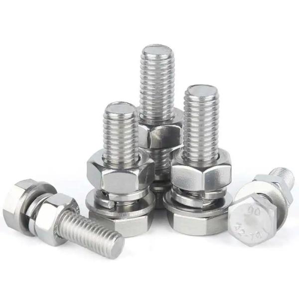 Stainless Steel Right Hand Thread Pitch Bolts Grade A2-70 12mm Thread Length For