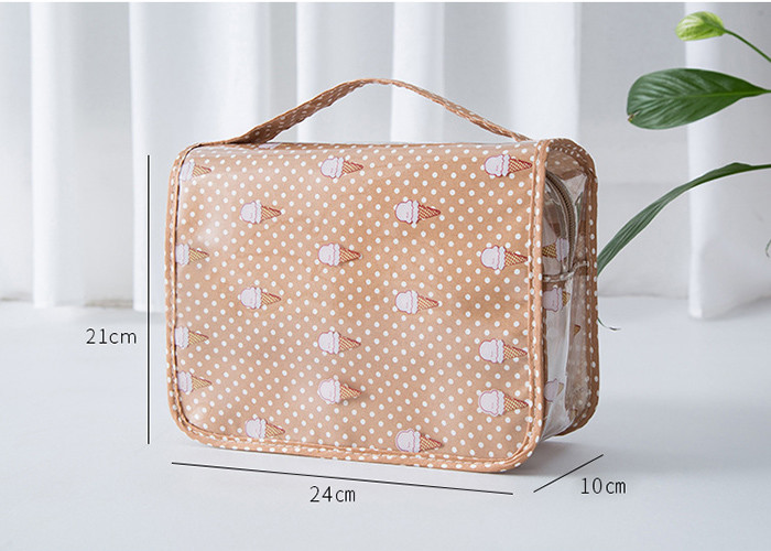 Fold Up Bathroom Toiletry Bag , Clear Hanging Bags With Larger Capacity