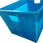 Blue Polypropylene Mail Tote 4mm Corrugated Plastic With Steel Strap