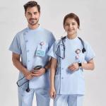 USA Market Customized Cotton Polyester Nurses Uniform Sets with Logo in Various