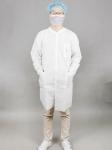 White Color SMS Isolation Gown Dustproof Excellent Abrasion Resistance