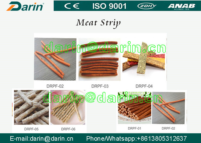 Stanless Steel 304 type Pet Food Manufacturing Equipment , Meat Strip Processing Line