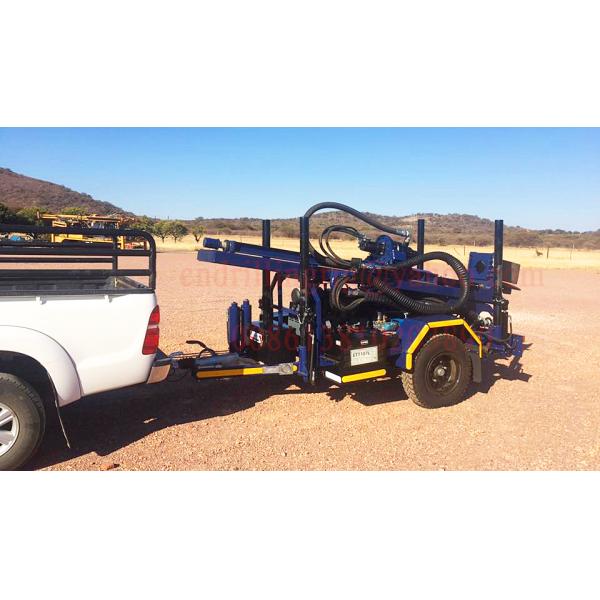 Trailer Mounted Mobile Water Well Drilling Rig , Hydraulic Borehole Drilling Machine