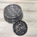 Round Sushi Disposable Takeaway Tray Fast Food Plastic Circle Platter Container