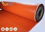Red Fire Resistant Silicone Coated glass cloth fabric For Expansion Joint High
