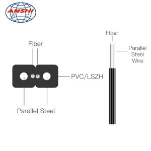 Wholesale Outdoor Fiber Drop Cable 1 2 4 Core G652D G657A G657A2 Single Mode ISO9001 from china suppliers