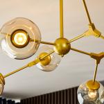 Nordic Glass Gold LED Chandelier Lighting Home Decoration Light lustre(WH-MI-431