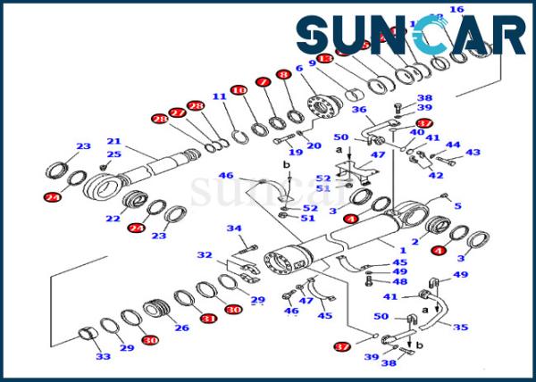 707-99-78680 7079978680 Bucket Cylinder Seal Kit For Excavator PC750SE-7 PC800SE