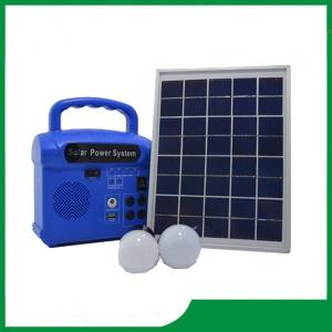 Wholesale Mini solar energy system with radio, 2pcs led lamp, cell phone charger, portable solar system sale from china suppliers