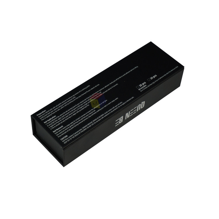 Private Label Fake Nail Packaging Boxes Magnetic Closure With Clear Pvc Window