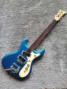 Wholesale Custom Mosrite Ventures Model Electric Guitar Blue Big B500 Tremolo Bridge Chinese Guitar from china suppliers