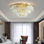 Gold modern chandelier for living room multilayer crystal ceiling chandelier(WH